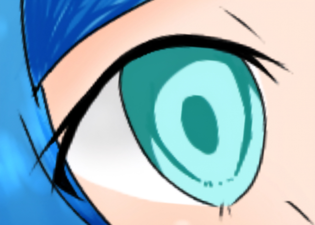 乗算レイヤーを使って瞳孔部分を描いていきます。
